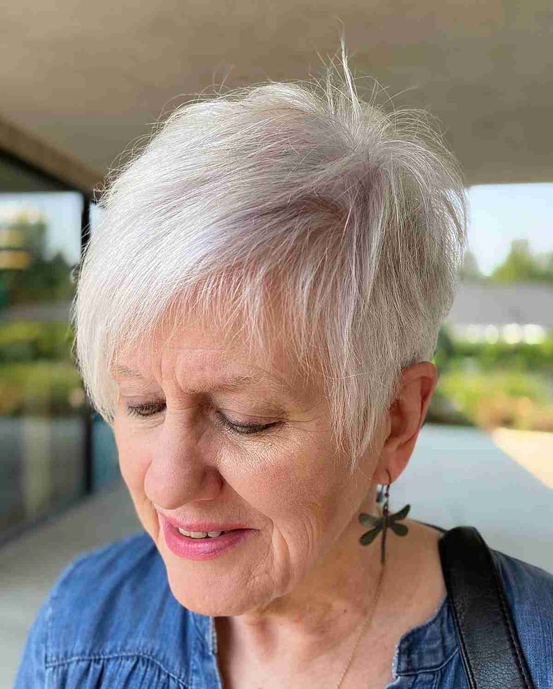 Textured Crop for Gray Hair