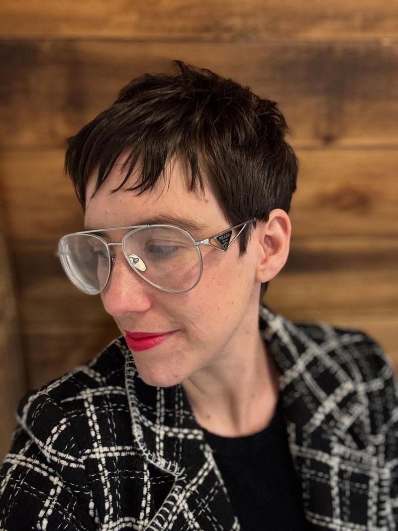 Textured Crop with Micro Bangs