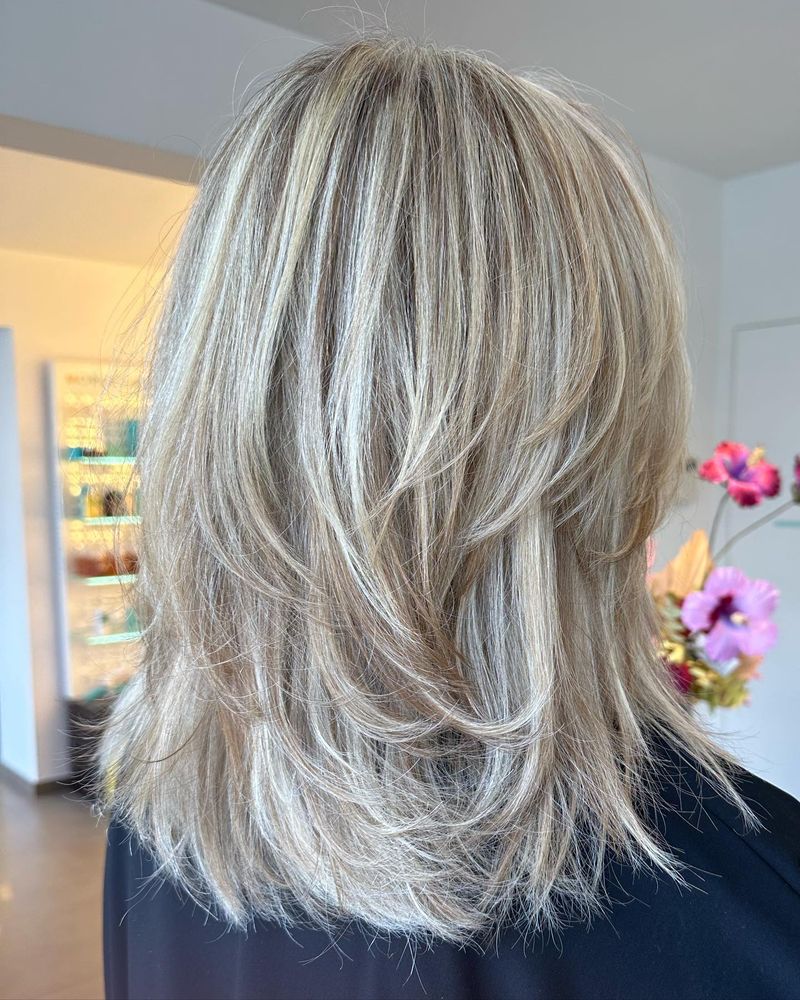 Layered Silver Midi Cut