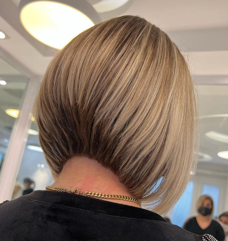 Tapered Nape Stacked Bob