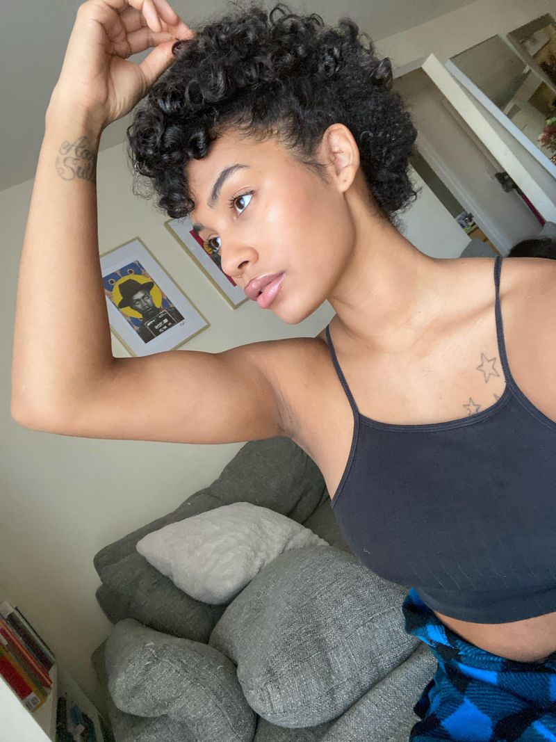 Playful Curly Faux Hawk
