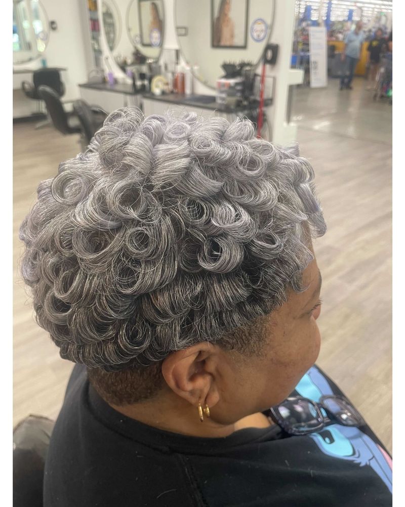 Playful Silver Curls