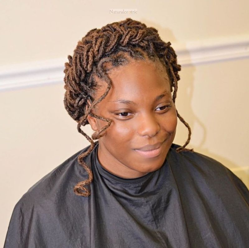 Halo Braid with Curly Tendrils
