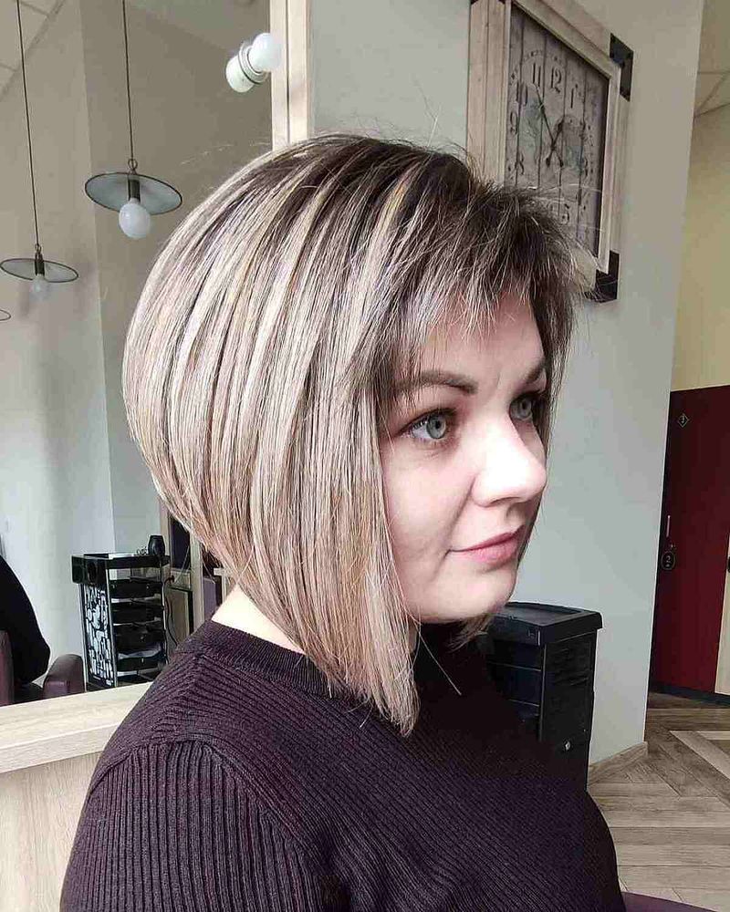 Graduated Bob with Arched Bangs