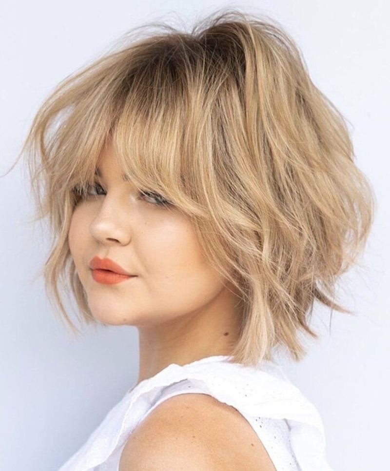 Bed-Head Frayed Bob