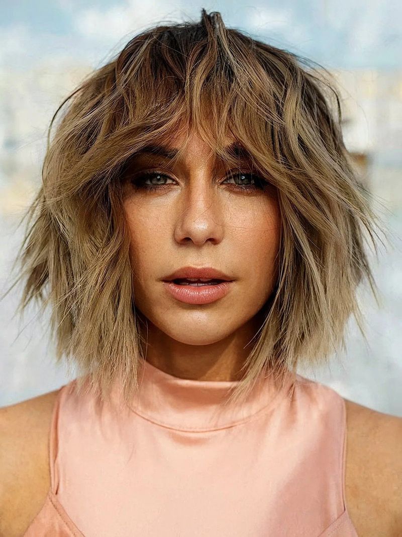 Peek-a-Boo Bangs with Choppy Bob