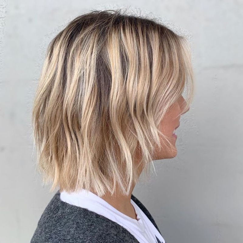 Choppy Lob with Razored Ends