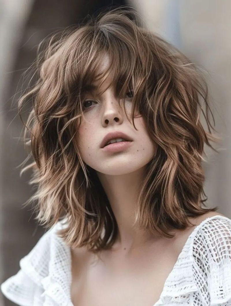 Layered Bob with Natural Texture