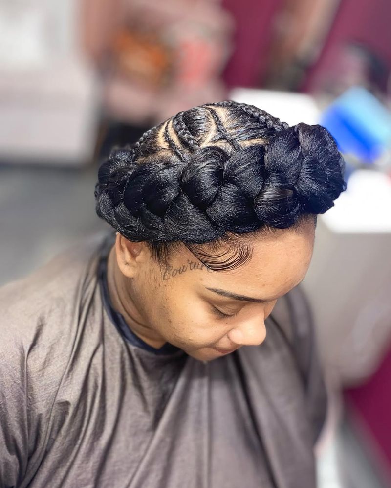 Halo Braid with Baby Hair Artistry