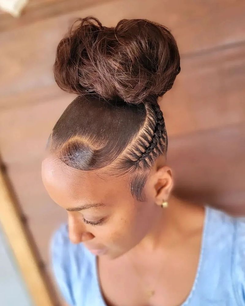 Textured Top Knot with Undercut