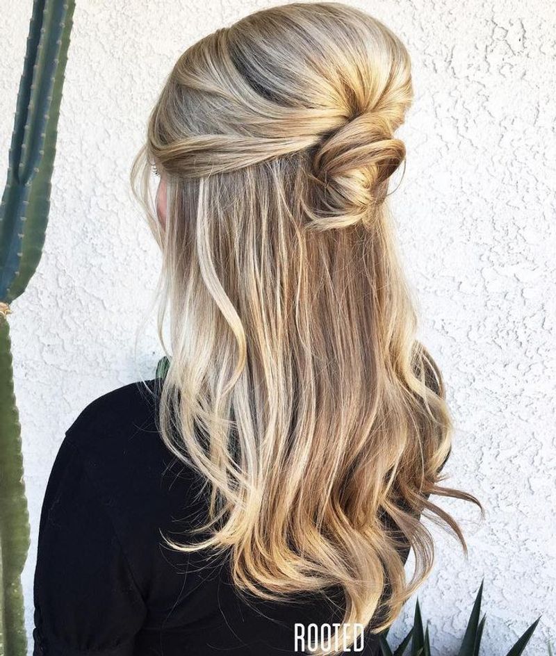 Half-Up Styles Without Volume