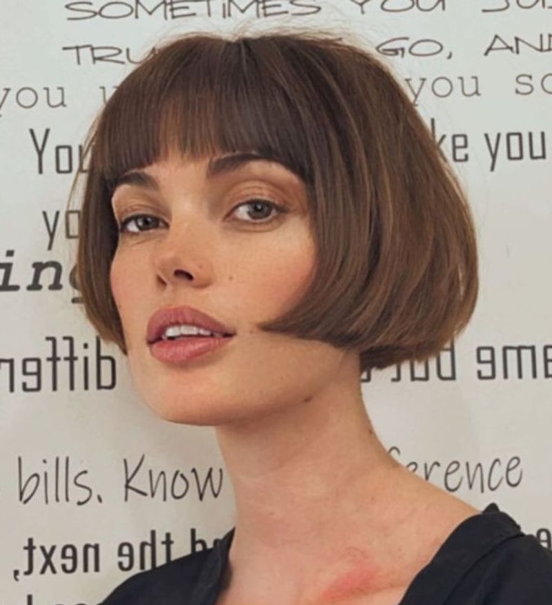 Blunt Bob with Micro-Bangs