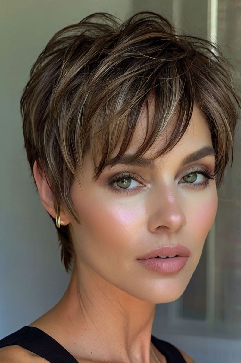 Layered Pixie with Subtle Highlights