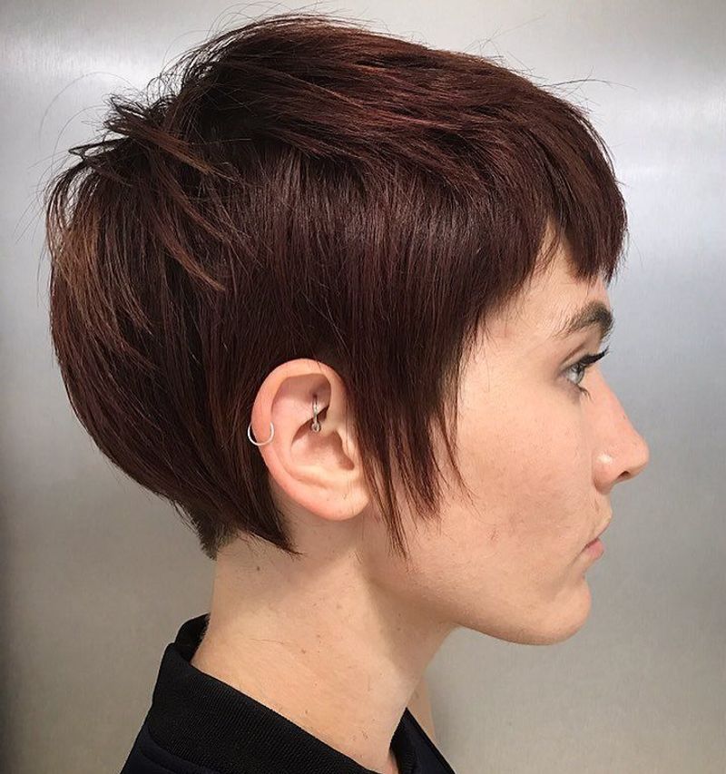 Sculpted Pixie with Defined Sideburns