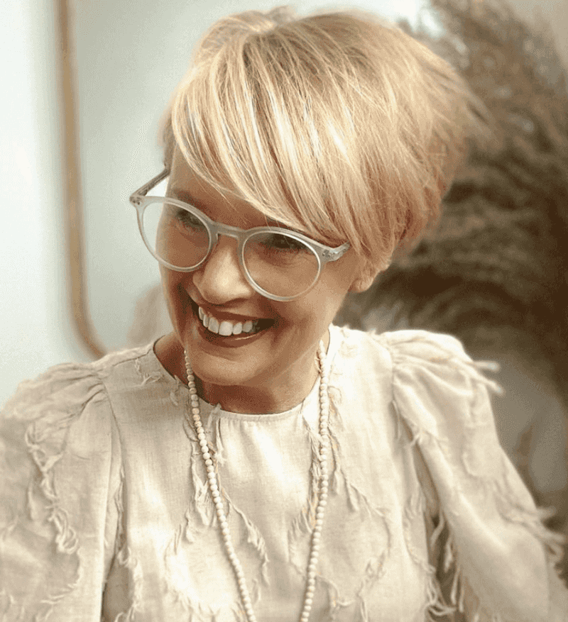 Layered Crop With Side-Swept Bangs