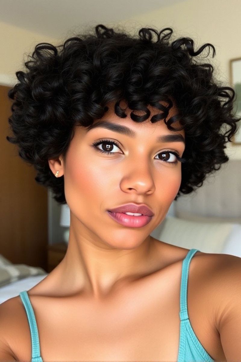 Curly Crop with Height