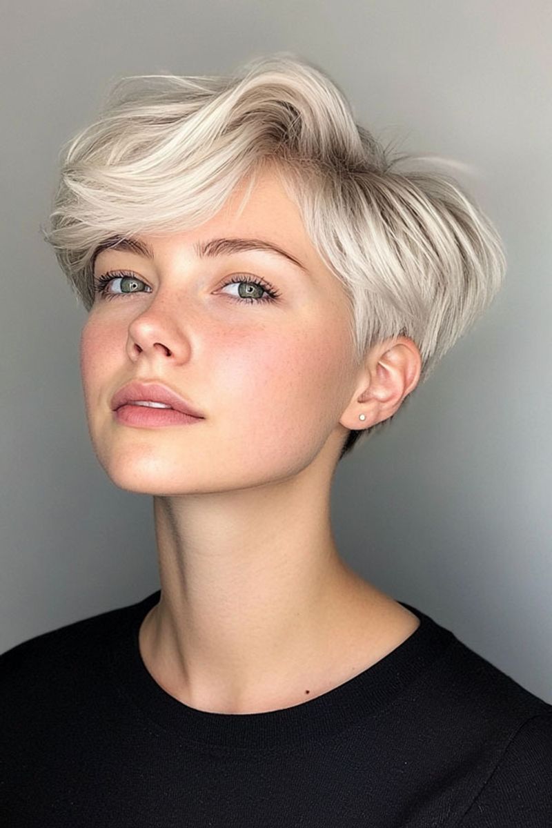 Pixie Cut with Flipped Fringe