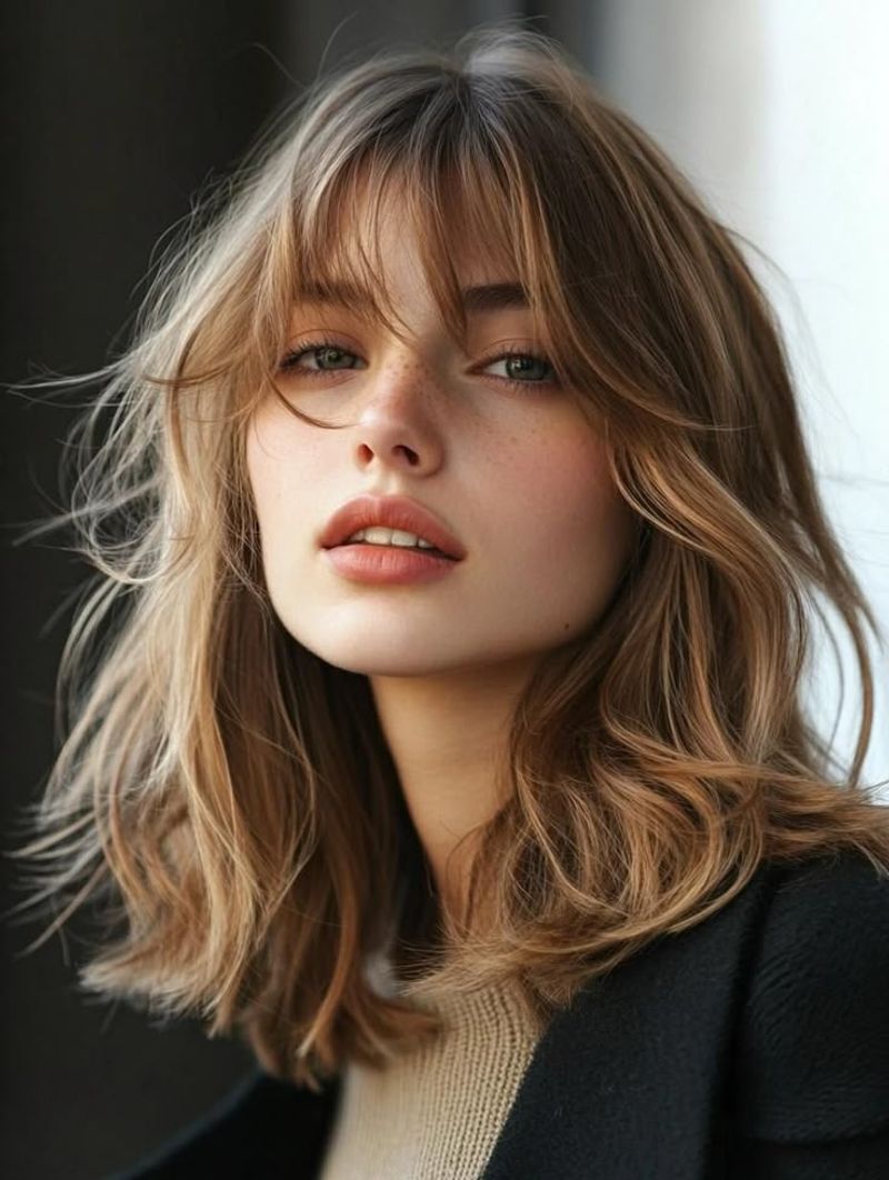 Choppy Midi Cut With Curtain Fringe