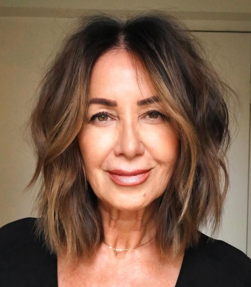 Blunt Lob with Subtle Layers