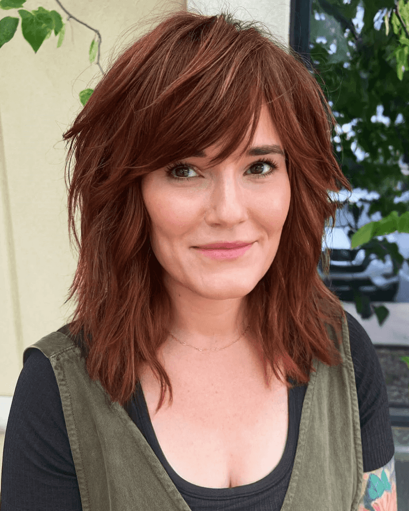 Choppy Midlength Cut with Razored Ends