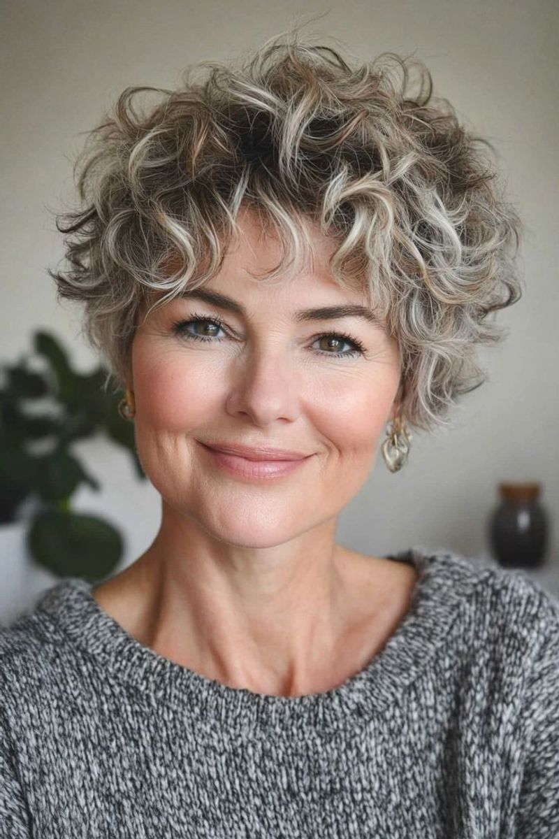 Curly Textured Pixie