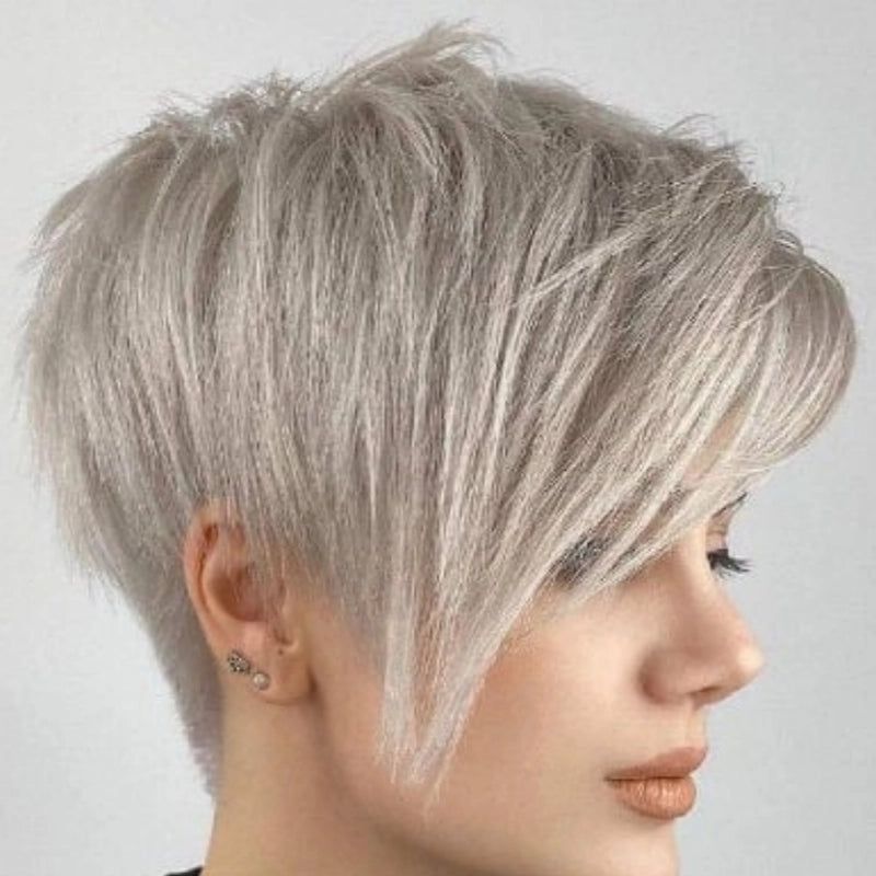Steel Gray Asymmetrical Cut