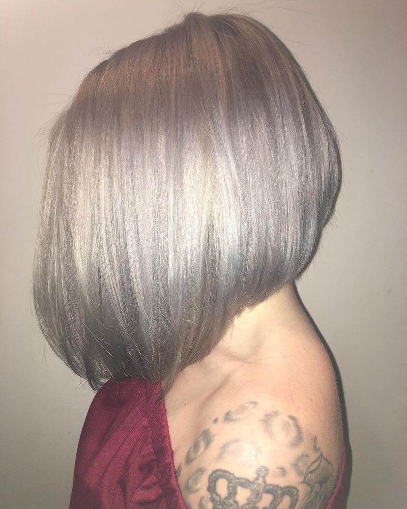 Sleek Gray A-Line Bob