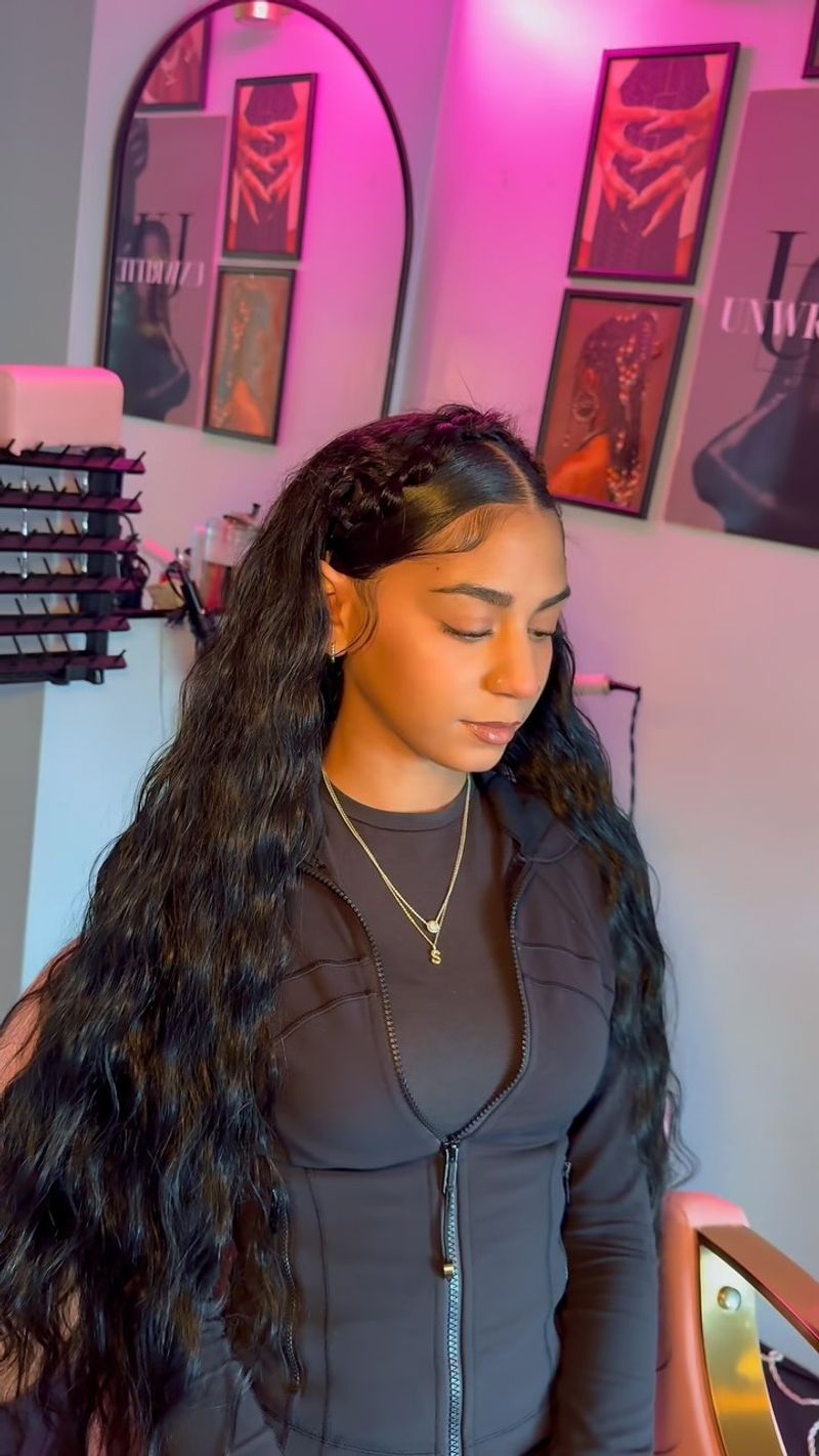 Half-Up Crown Braid