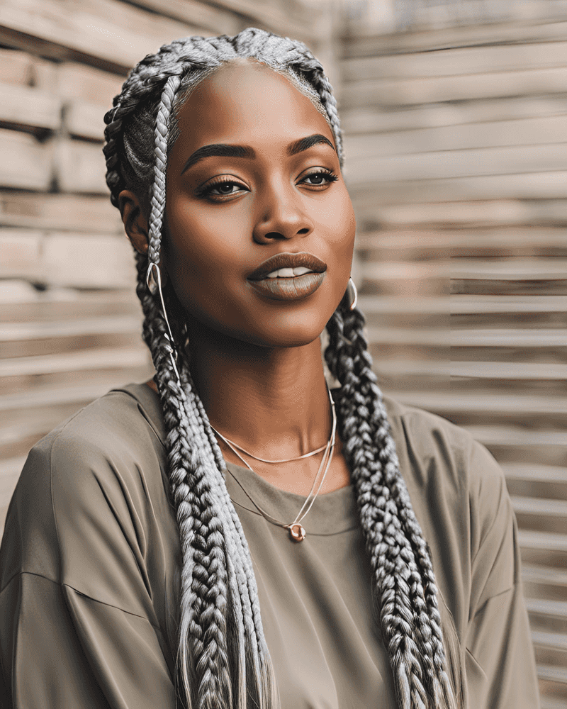 Salt and Pepper Cornrows
