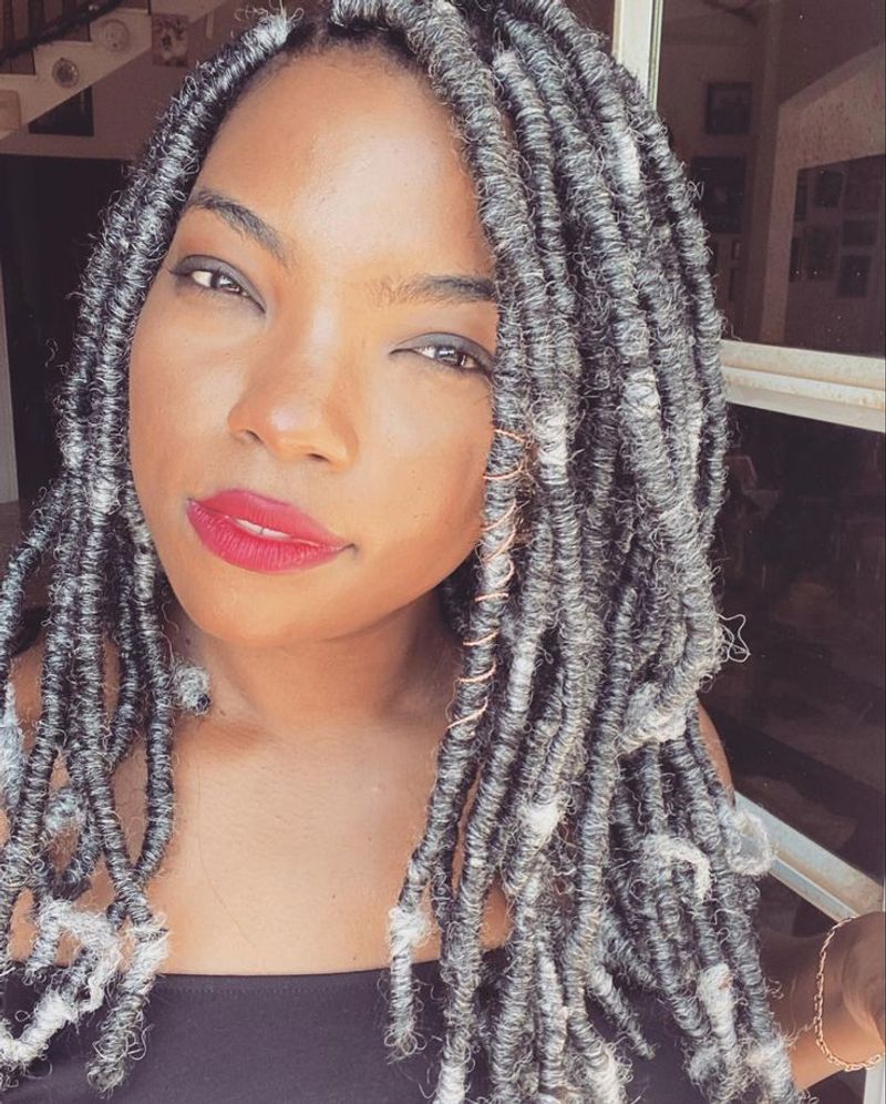 Gray Butterfly Locs