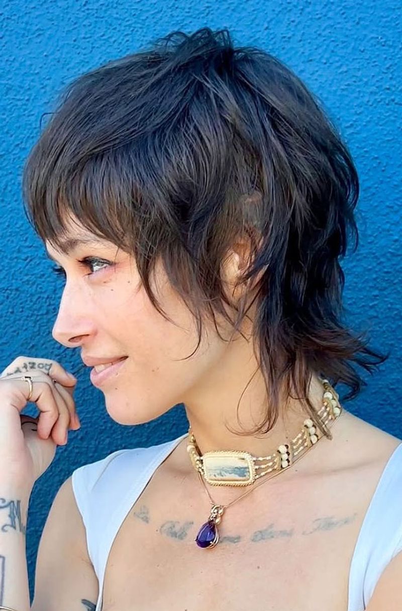 Shaggy Asymmetrical Mullet