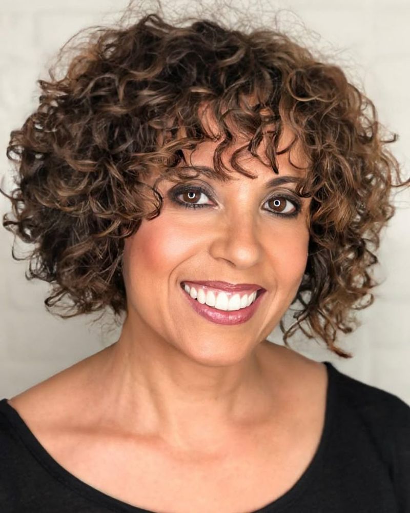 Curly Bob with Curly Fringe