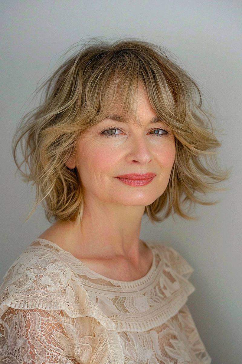 Soft Blended Bob with Wispy Ends