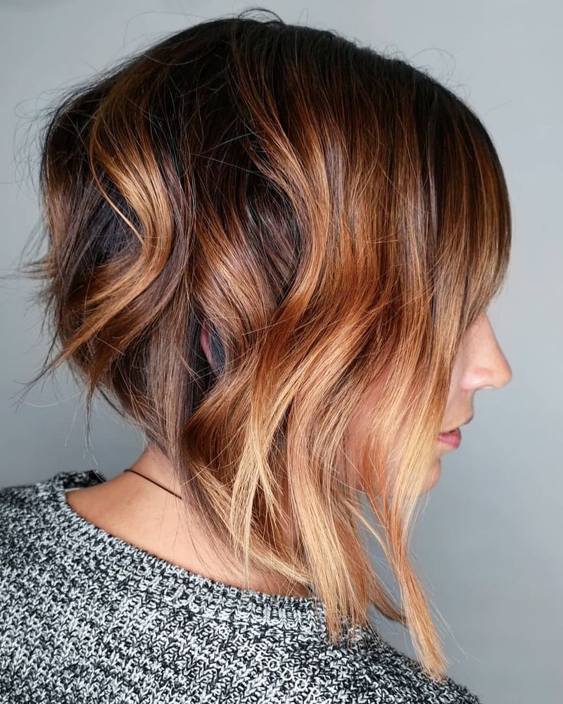 Stacked Bob with Arched Bangs