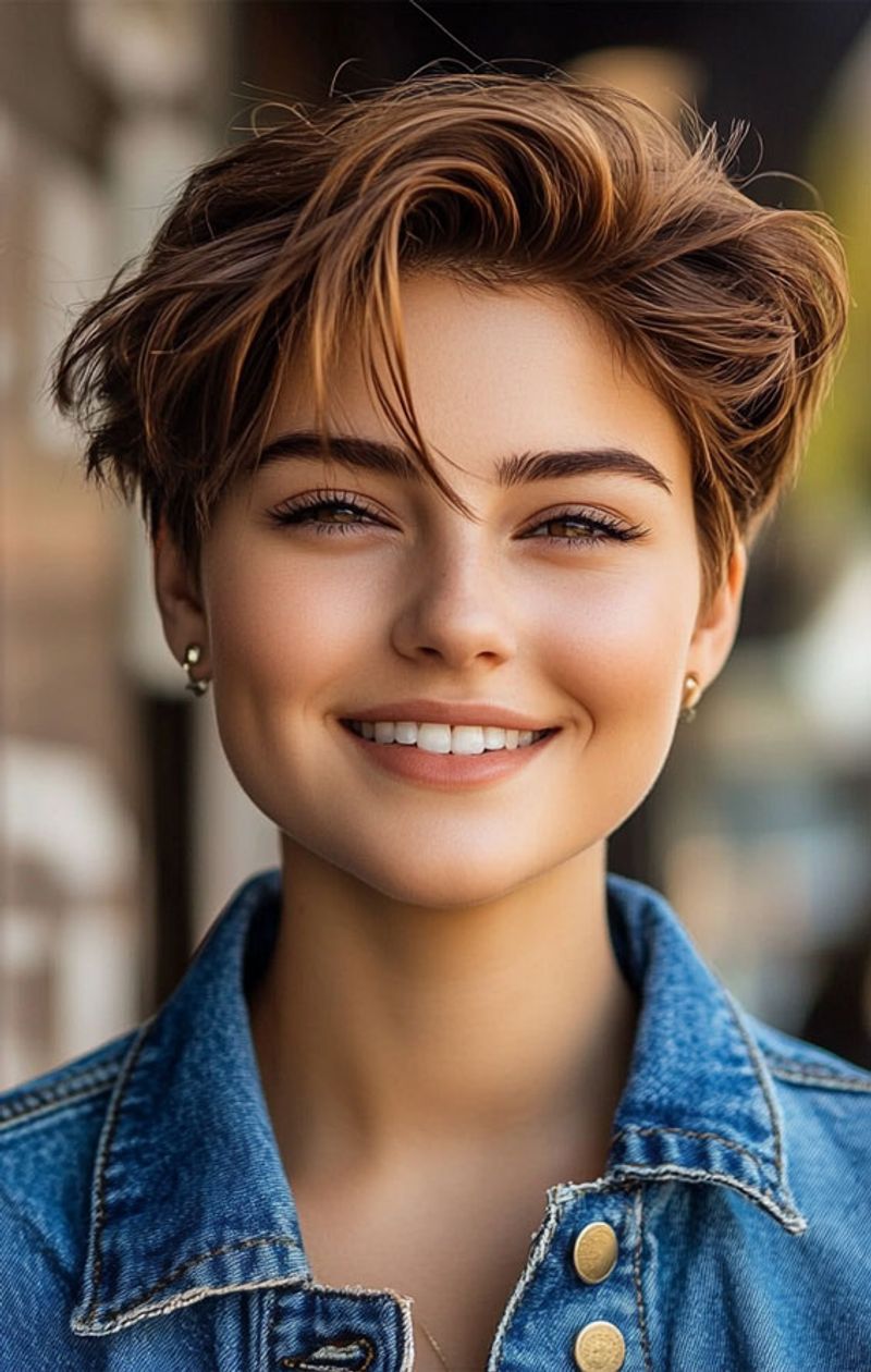 Textured Pixie with Highlighted Tips