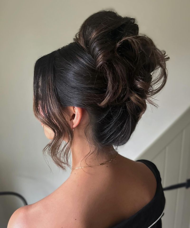Wispy Updo with Volume at Crown