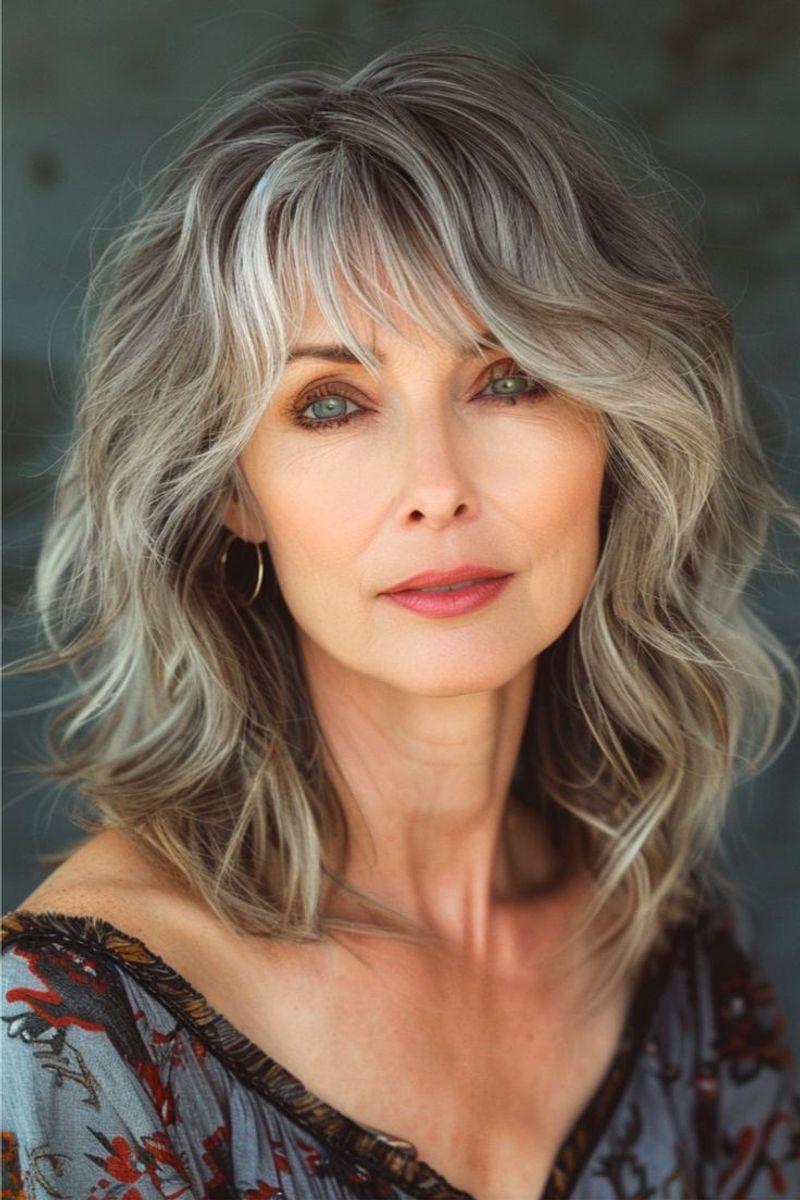Modern Shag with Wispy Bangs
