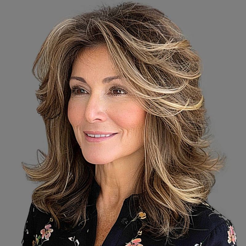 Feathered Layers with Center Part