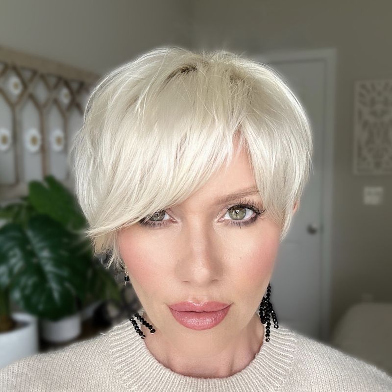Asymmetrical Pixie with Long Bangs