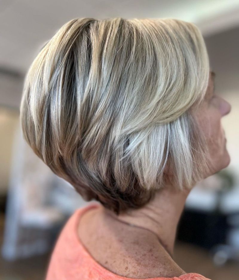 Graduated Bob with Volume at Crown