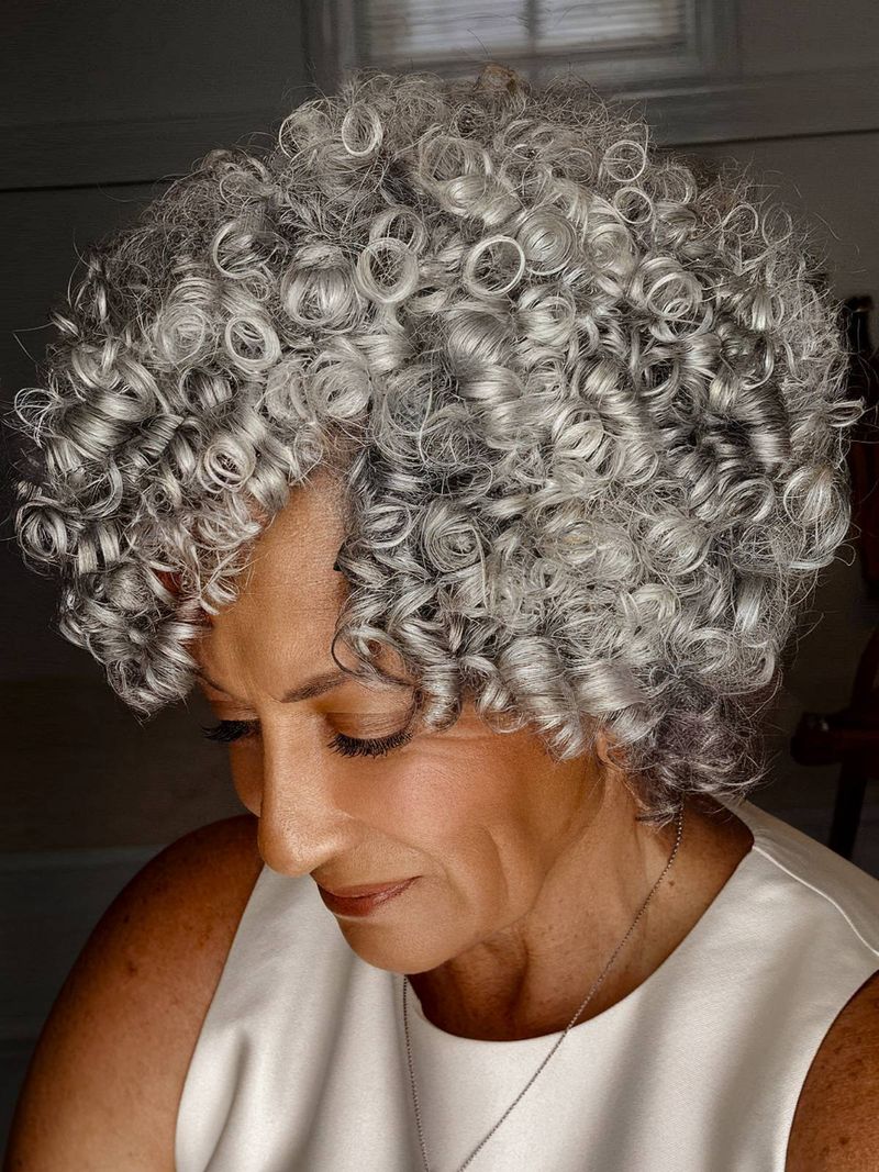 Natural Silver Afro