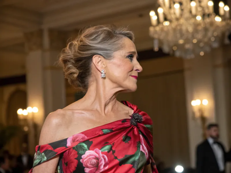 Elegant Updo & Statement Prints