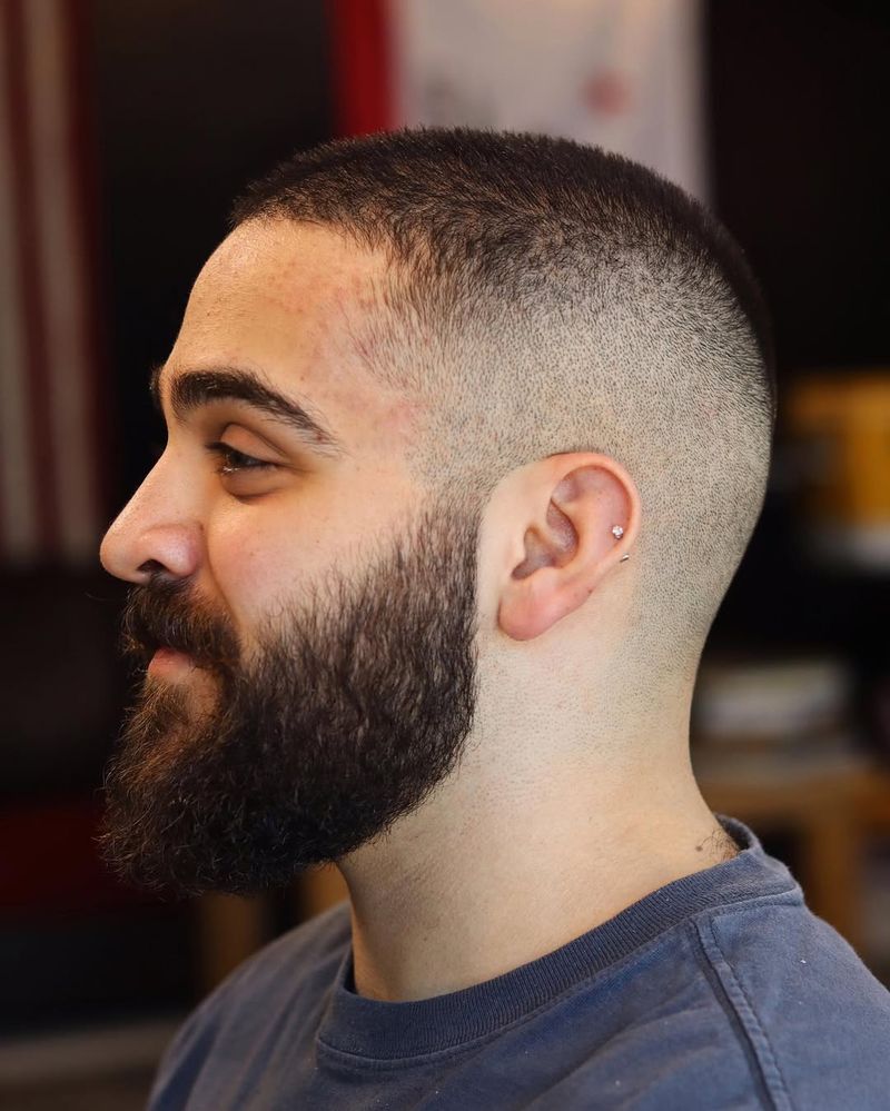 Distinguished Full Beard with Short Hair