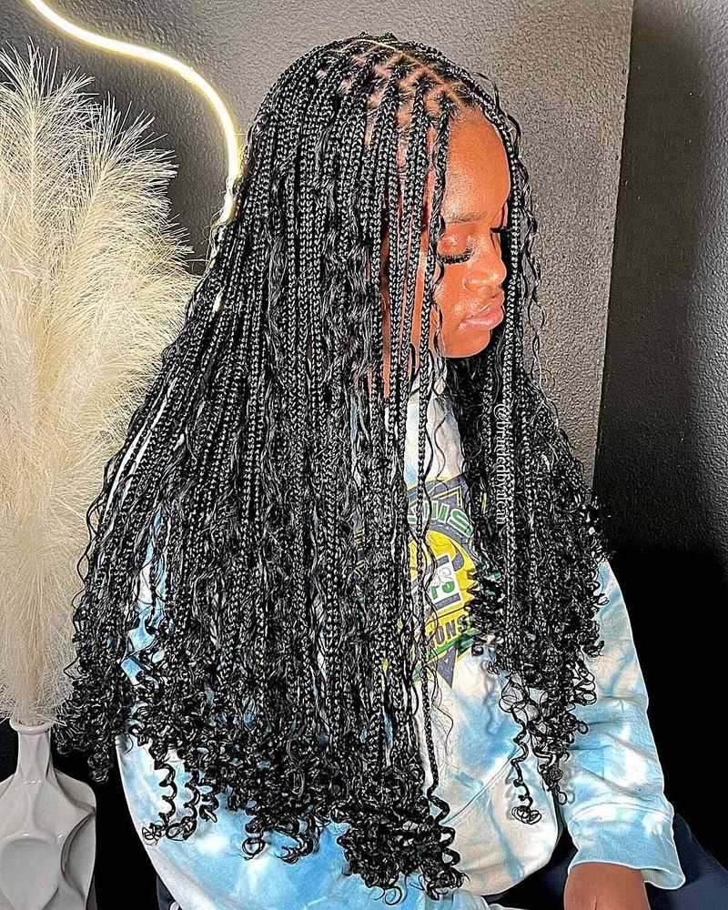 Layered Knotless Braids