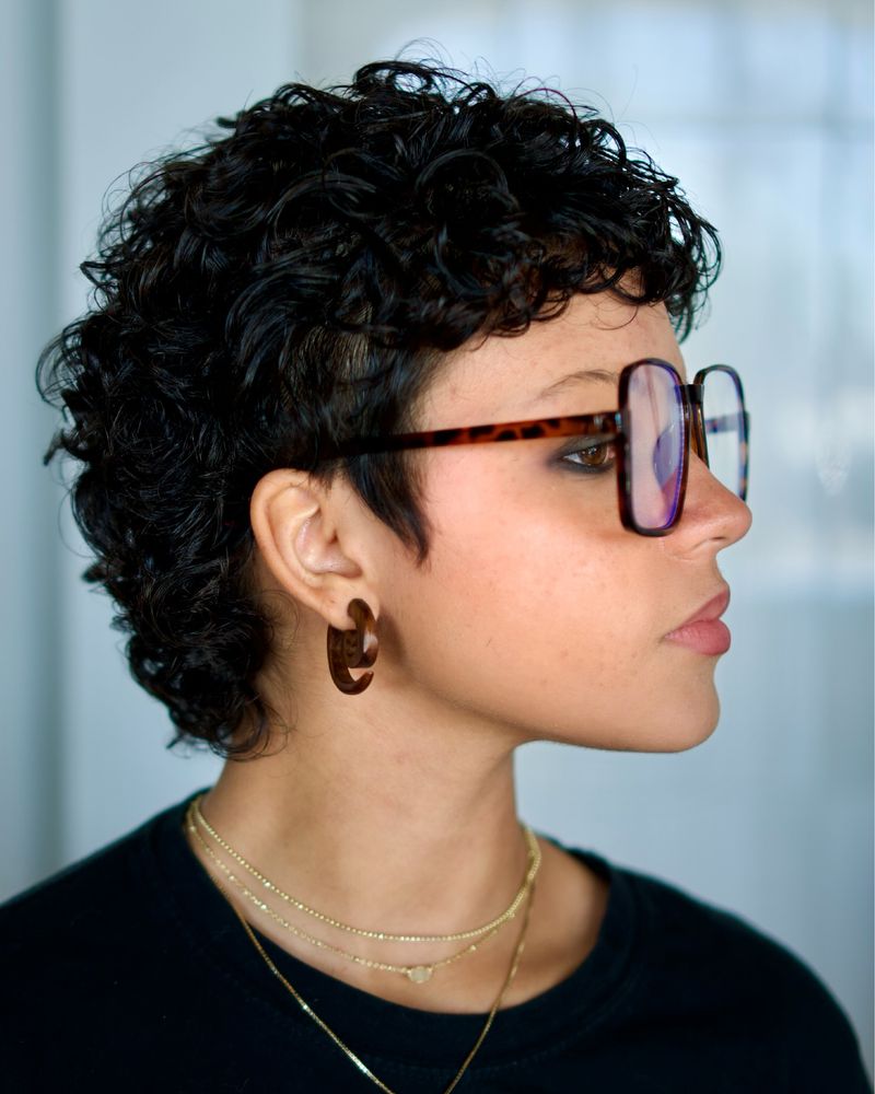 Curly Pixie with Defined Coils