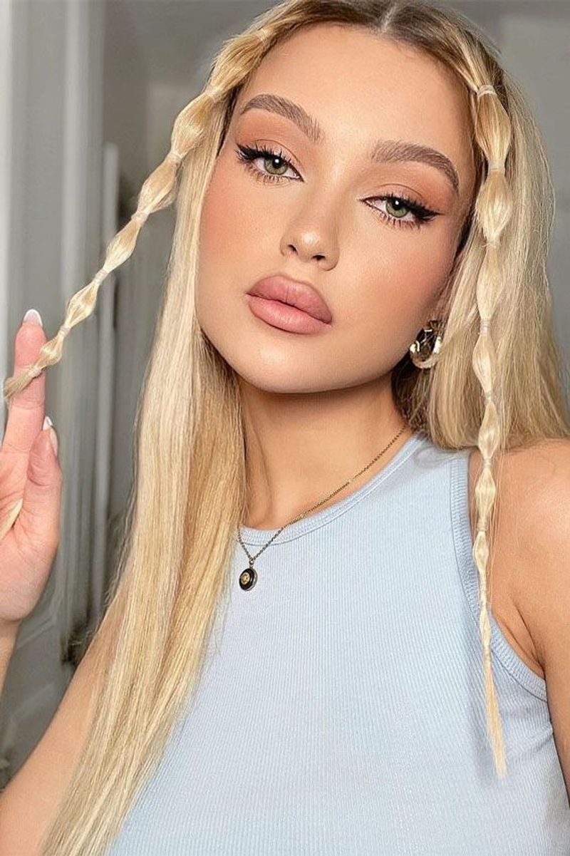 Half-Up Bubble Ponytail