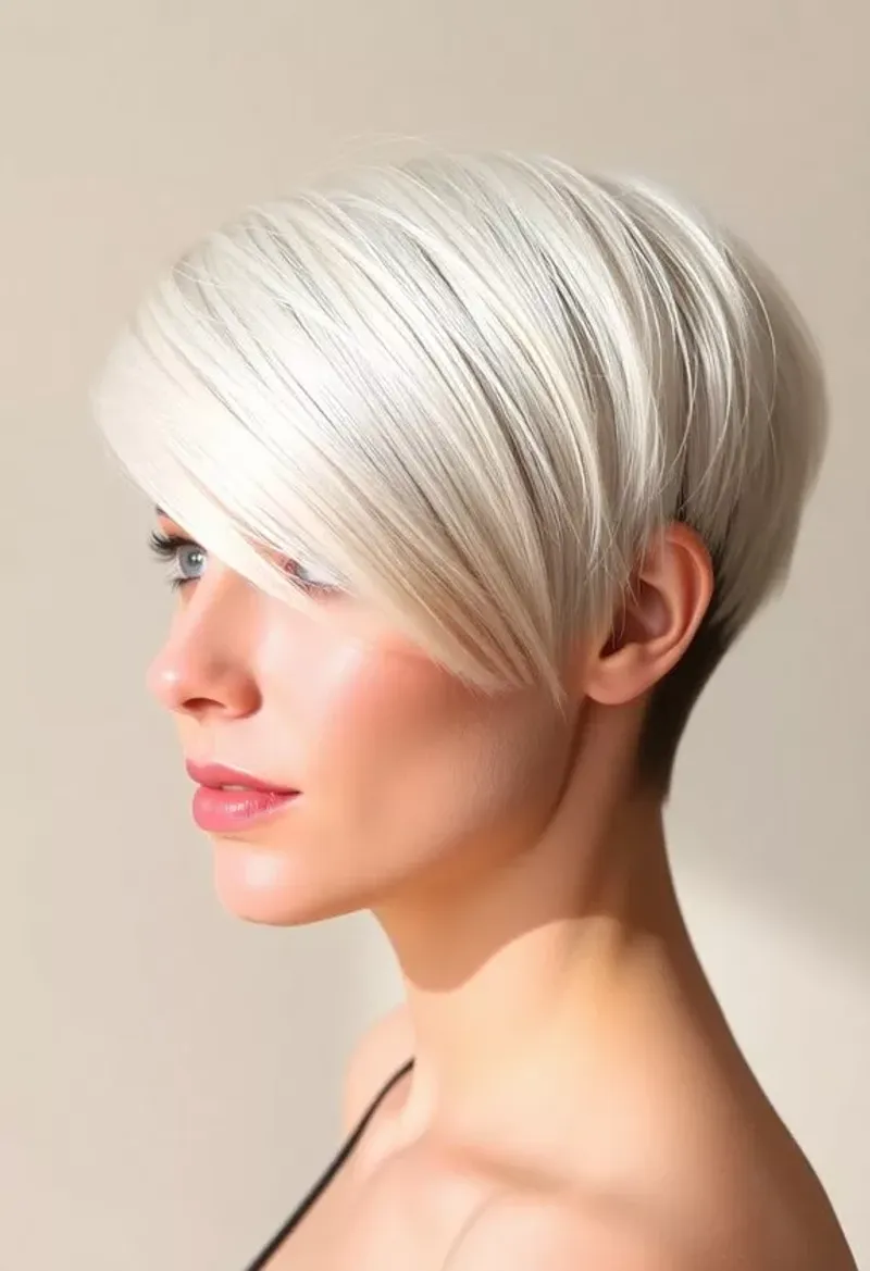 Textured Pixie with Side-Swept Bangs