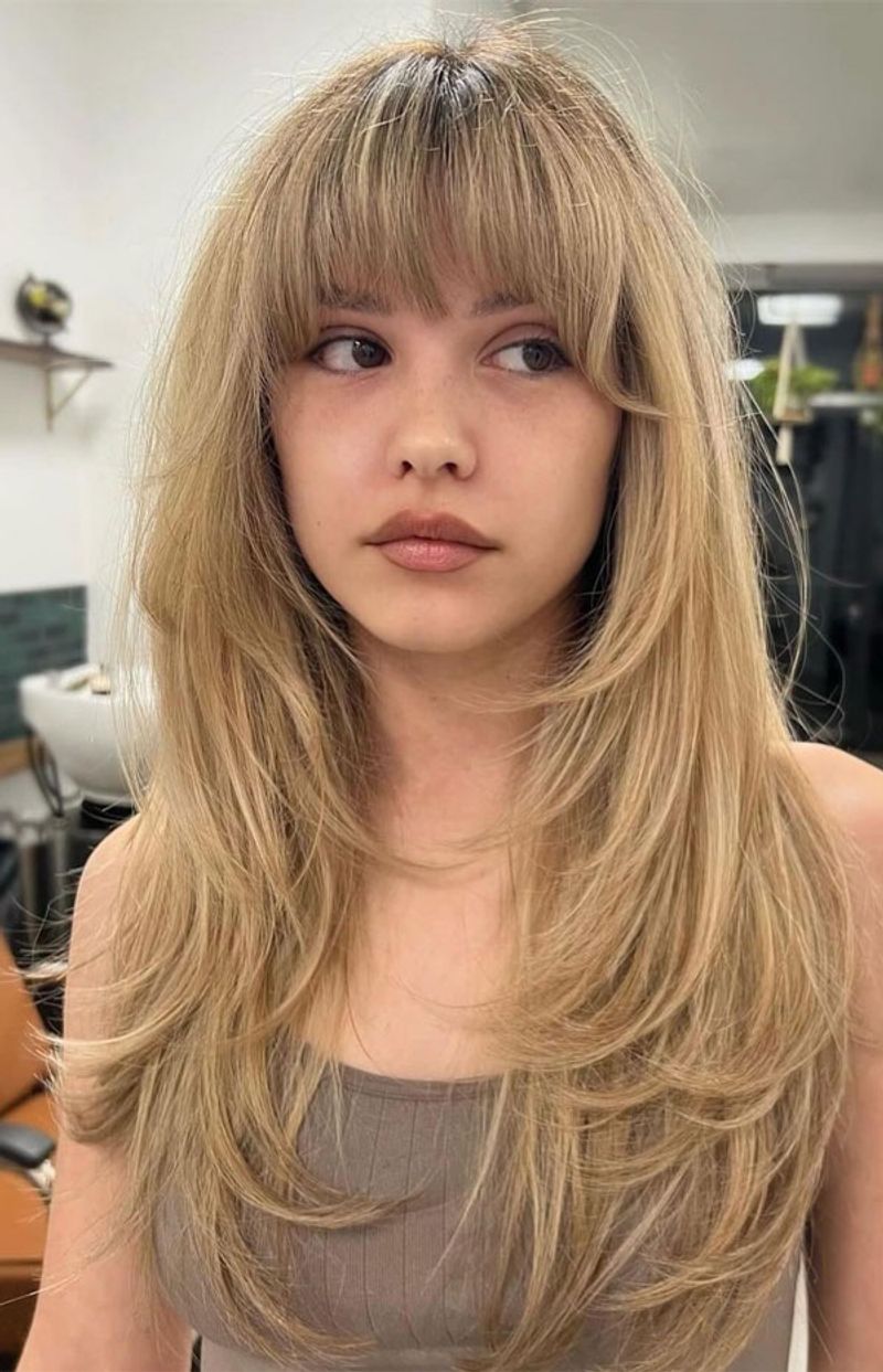 Wispy Bangs With Polished Lengths