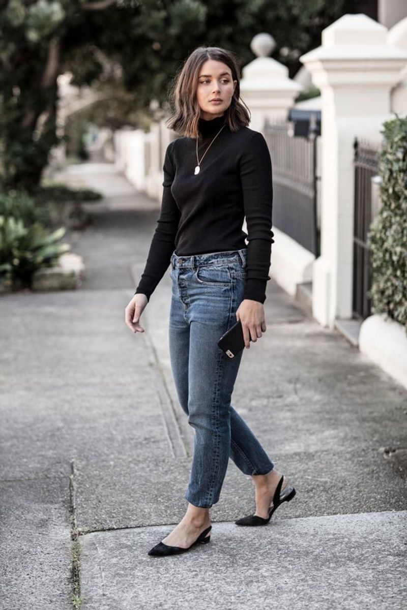 Turtleneck Sweaters for Bob Hairstyles