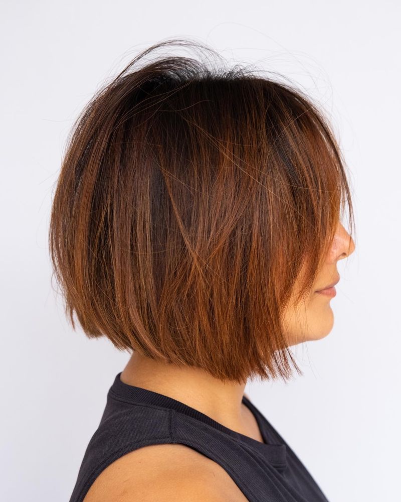 Textured Bob with Invisible Layers